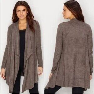 Barefoot Dreams Bamboo Chic Lite Calypso Wrap Womens 1X Open Cardigan Brown 436X